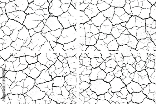 Soil Cracked PNG with transparent background illustration. break windshield glass texture silhouette vector. Eps 10