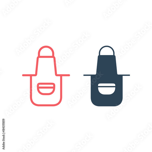 Apron icons set logo template design illustration