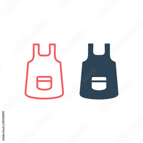 Apron icons set logo template design illustration
