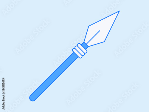 Wooden lance icon. Arctic outline icon. Simple vector illustration in modern thin line style.