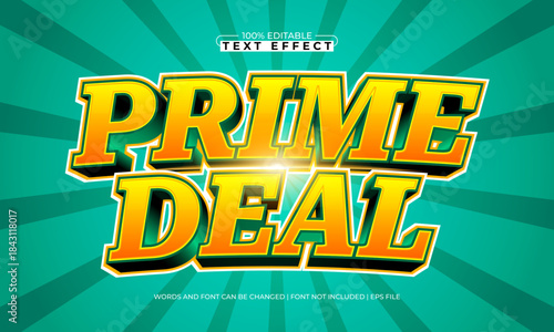 prime deal editable text effect
