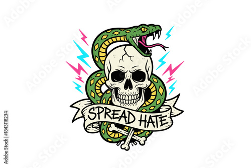 Aggressive Tattoo Illustration vecor design