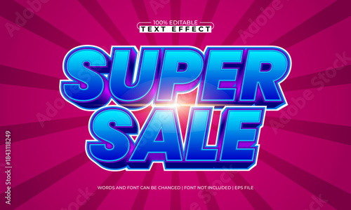 super sale editable text effect