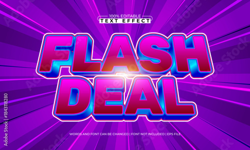 flash deal editable text effect