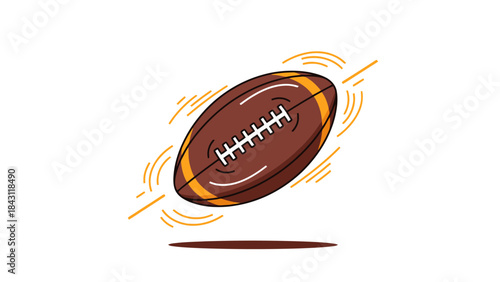Dynamic American Football in Motion Intense Game Play Sport Concept