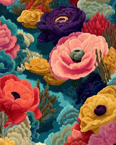 colorful flowers in the garden