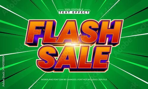 flash sale editable text effect