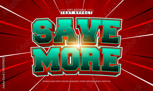 save more editable text effect