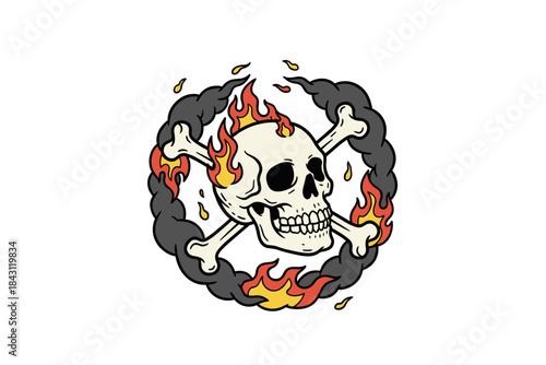 Aggressive Tattoo Illustration vecor design