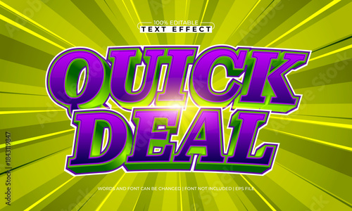 quick deal editable text effect