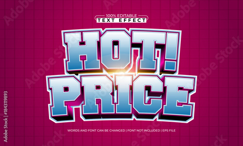 hot price editable text effect