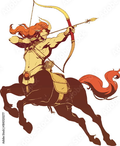 Sagittarius Centaur: Depicting a mythical Centaur, the archer is poised to draw an arrow with a bow, embodying strength and precision. 