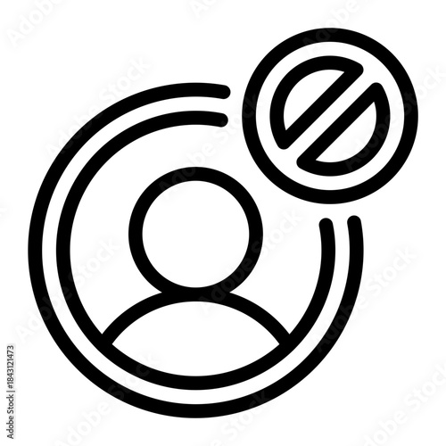 This Blocking User Icon icon is suitable for Dating App.