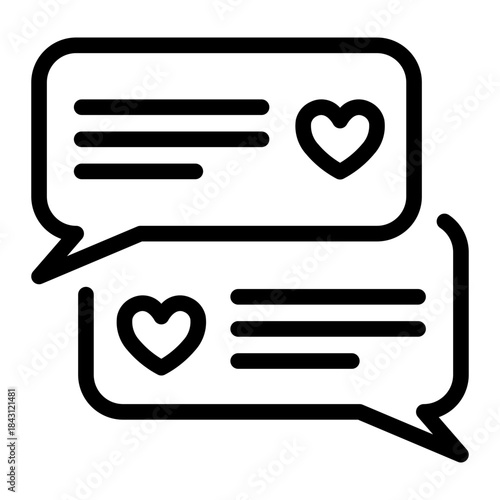 This Chat Bubble icon is suitable for Dating App.