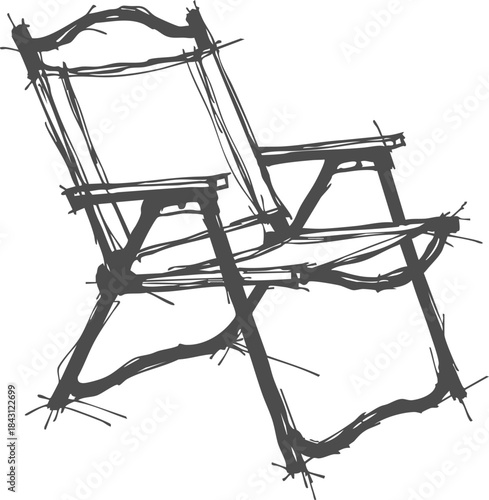 Reclining outdoor chair drawing