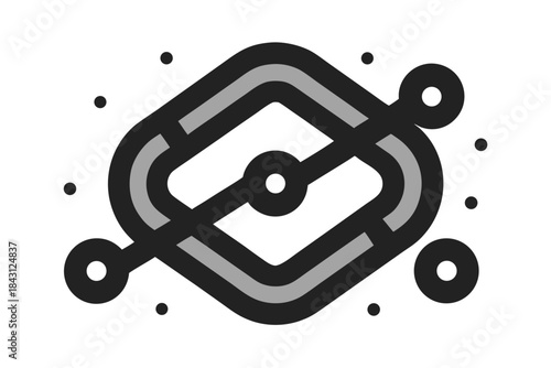 Chain Link with Node Dot Icon