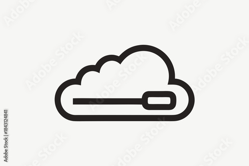 cloud progress bar icon