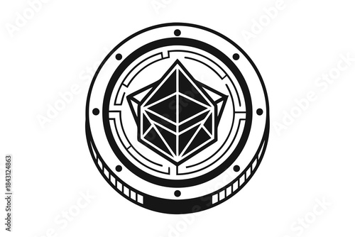 defi geometric triangle coin icon