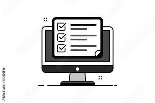 desktop monitor checklist windows icon