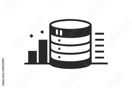 database cylinder horizontal bars icon