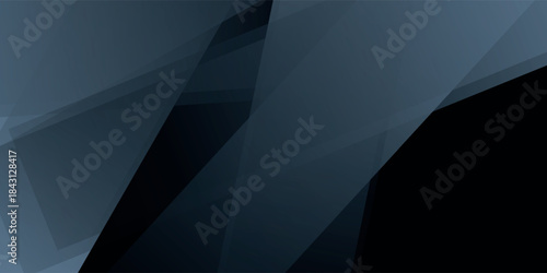 Modern black blue abstract background. Minimal. Color gradient. Dark. Web banner. Geometric shape