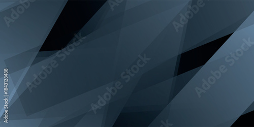 Modern black blue abstract background. Minimal. Color gradient. Dark. Web banner. Geometric shape