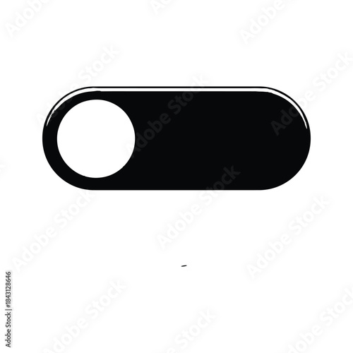 Free Download Black and white toggle switch icon in off position isolated on - GFXLoad