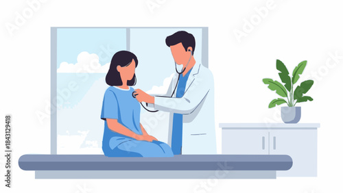 A doctor examines his patient