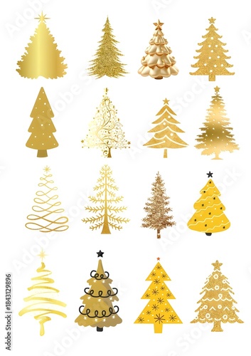 gold christmas tree