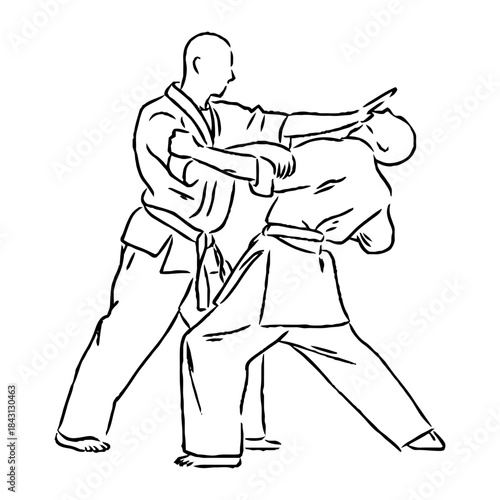 karate, karate vector sketch, karate moves