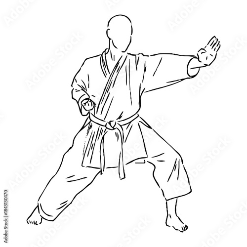 karate, karate vector sketch, karate moves