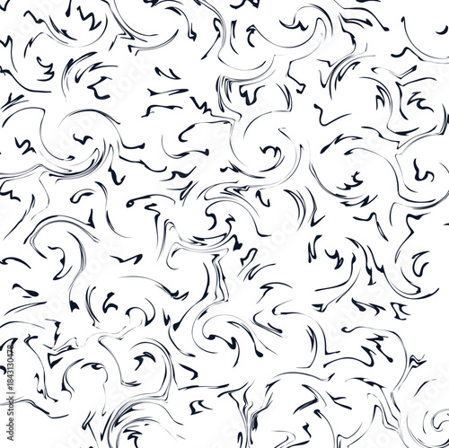 A texture with distorted swirls simulates a wet surface or liquid medium.