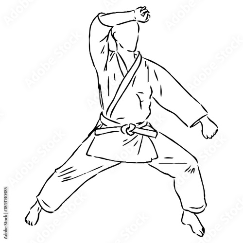 karate, karate vector sketch, karate moves