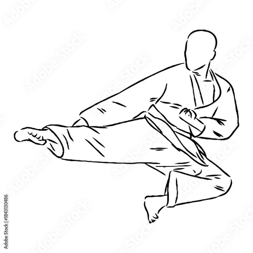 karate, karate vector sketch, karate moves