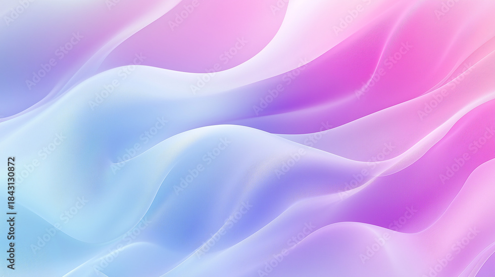 Fototapeta premium Smooth abstract gradient background with flowing liquid waves, soft pastel transitions, modern minimal design
