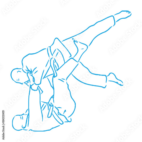 karate, karate vector sketch, movements in karate