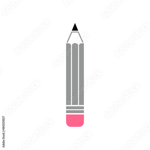 Simple pencil illustration with eraser