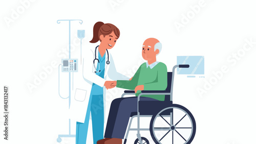 Nurse with an elderly patient