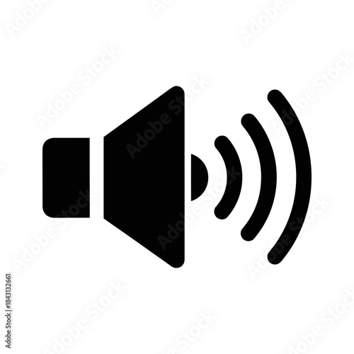 Speaker icon emitting sound waves