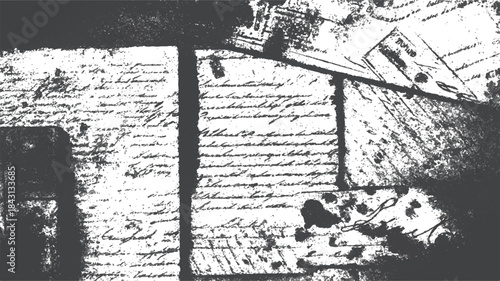 World War II Memorial vector illustration with dirty ink grunge splatter and vintage black frame border