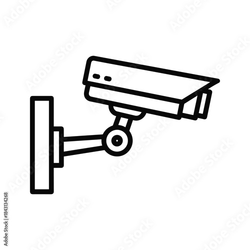 Security camera on the wall isolated on, surveillance system for safety and protection, cctv