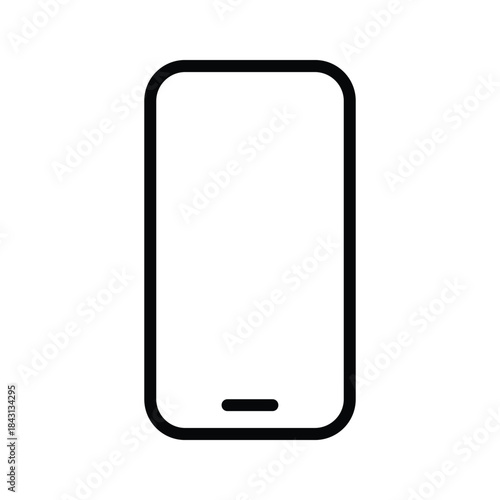 Simple smartphone icon isolated on, representing modern communication and technology use in daily life
