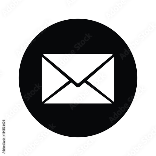 Email icon in black circle