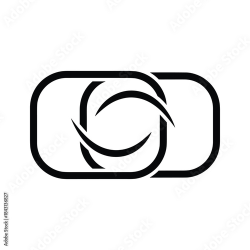 Camera shutter logo design