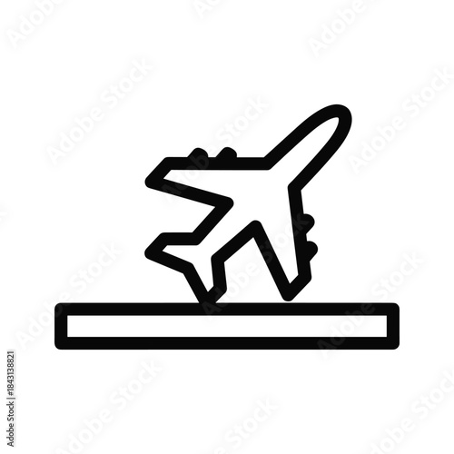 Airplane taking off from runway