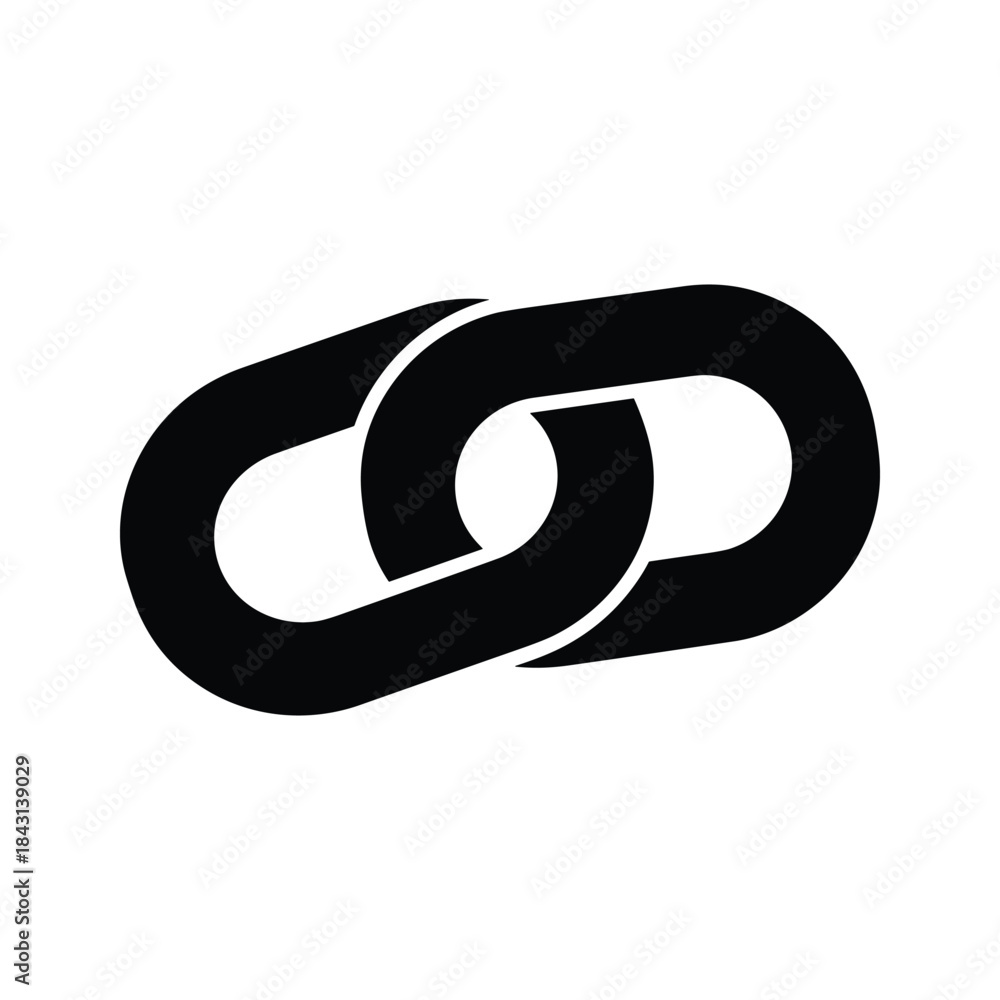 Obraz premium Chain link icon on white background