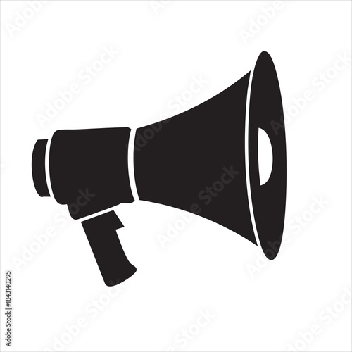 megaphone icon isolated on white