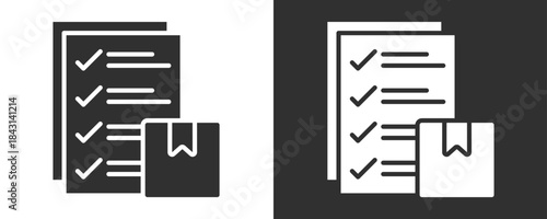 Checklist Icon Set Vector Collection Isolated In Black And White