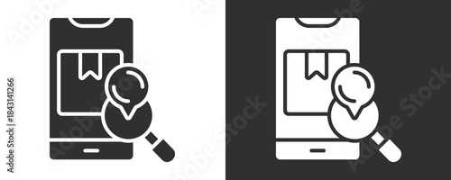 Online Order Icon Set Vector Collection Isolated In Black And White
