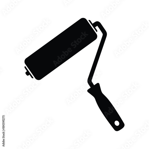Paint roller icon on white background